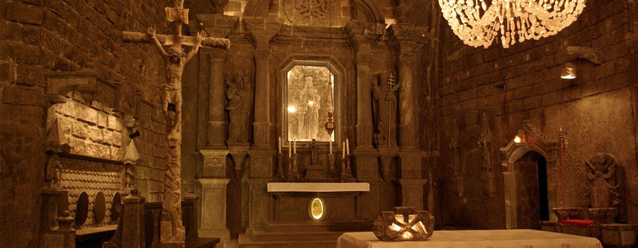 Inside Wieliczka Salt Mine